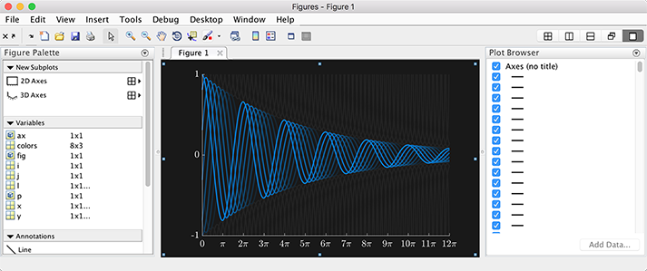The plot tools interface